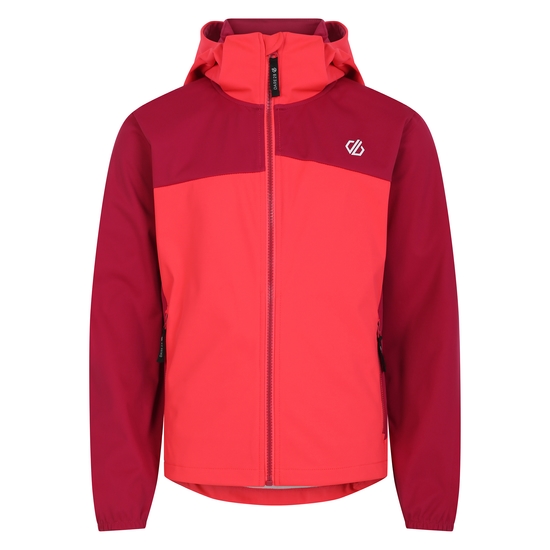 Kids' Cheer Softshell Jacket Berry Neon Pink