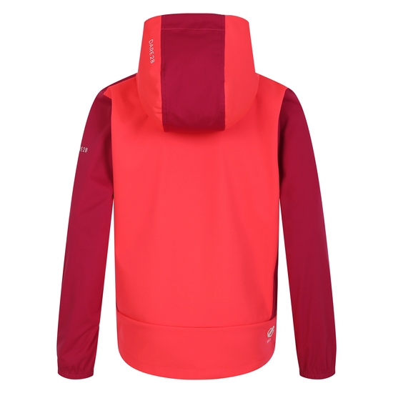 Kids' Cheer Softshell Jacket Berry Neon Pink