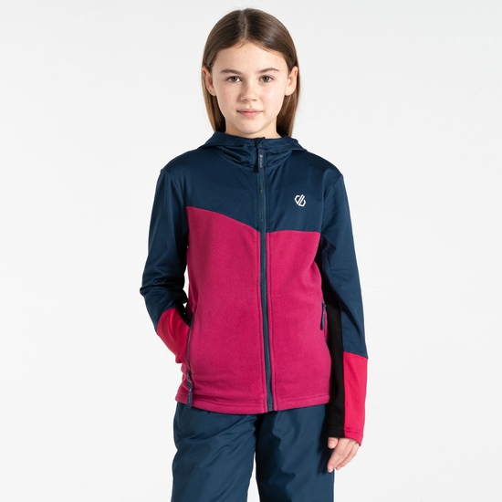 Kinder Thriving III Core-Stretch-Midlayer Beere & Marineblau