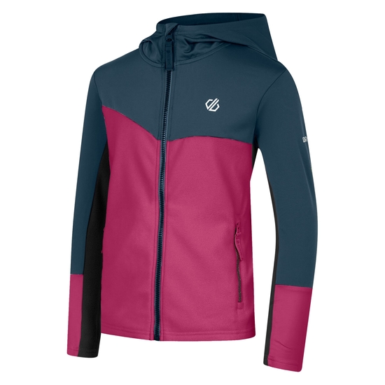 Kinder Thriving III Core-Stretch-Midlayer Beere & Marineblau