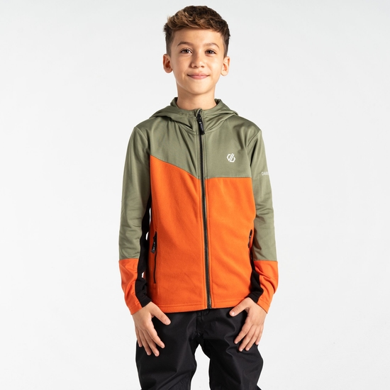 Couche intermédiaire core stretch Enfant Thriving III Vert Olive Et Orange
