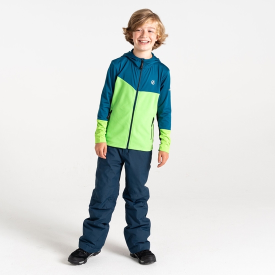 Kids' Thriving III Core Stretch Midlayer Kingfisher Blue Green