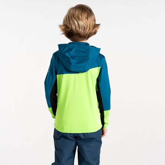 Kids' Thriving III Core Stretch Midlayer Kingfisher Blue Green