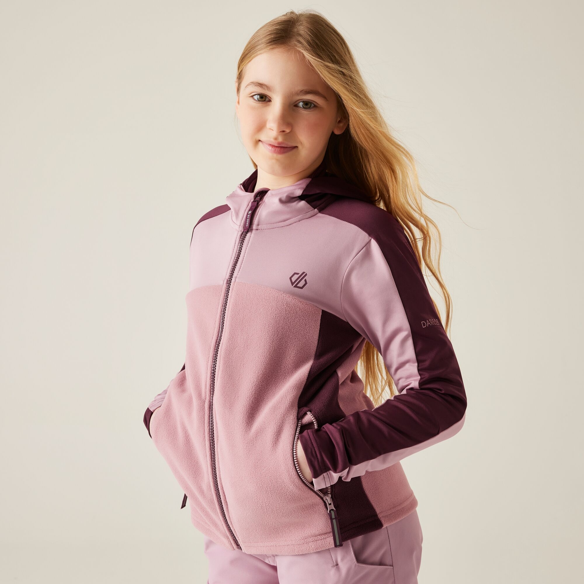Dare 2B Unisex Kids Purple Kids’ Thriving Iv Stretch Midlayer Size: 13 Years