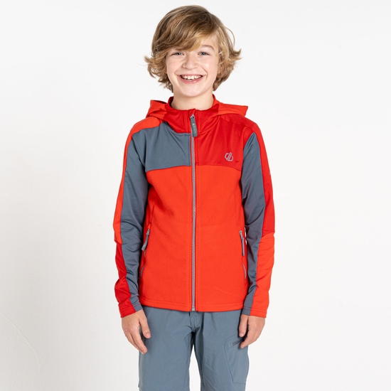 Kids' Thriving IV Stretch Midlayer Danger Red & Stormy Weather