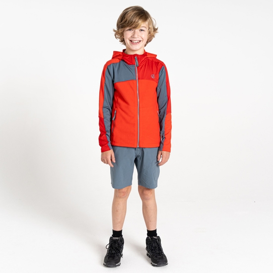Kids' Thriving IV Stretch Midlayer Danger Red & Stormy Weather