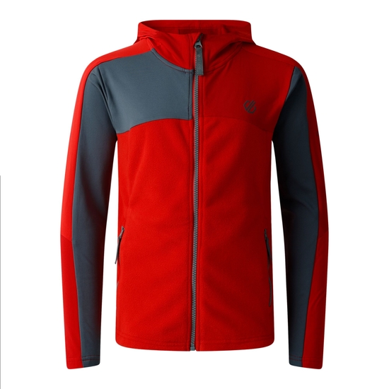 Kids' Thriving IV Stretch Midlayer Danger Red & Stormy Weather