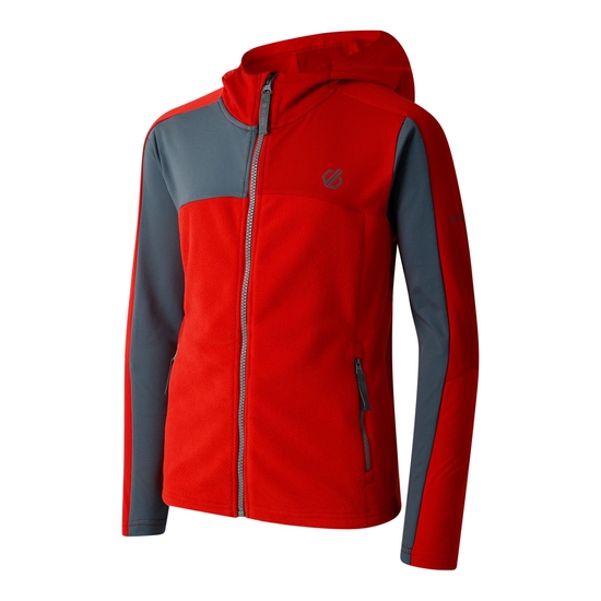 Kids' Thriving IV Stretch Midlayer Danger Red & Stormy Weather