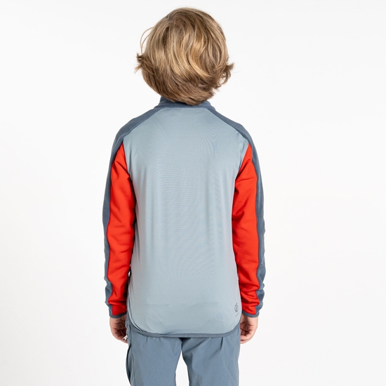 Kids' Emergent IV Stretch Midlayer Stormy Weather & Seville Red