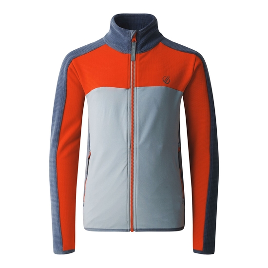 Kids' Emergent IV Stretch Midlayer Stormy Weather & Seville Red