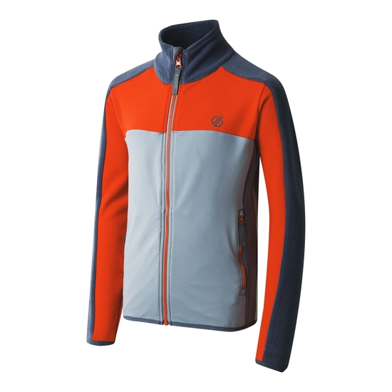 Kids' Emergent IV Stretch Midlayer Stormy Weather & Seville Red