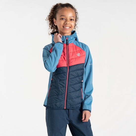 Kids' Explore Hybrid Jacket Sorbet Pink Blue