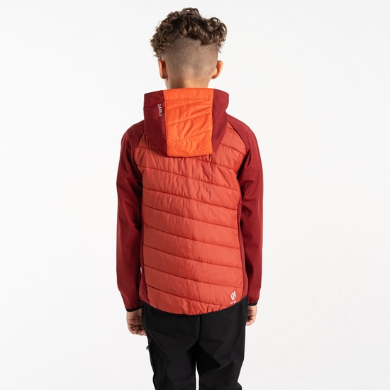 Kids' Explore Hybrid Jacket Syrah Cinnamon Red