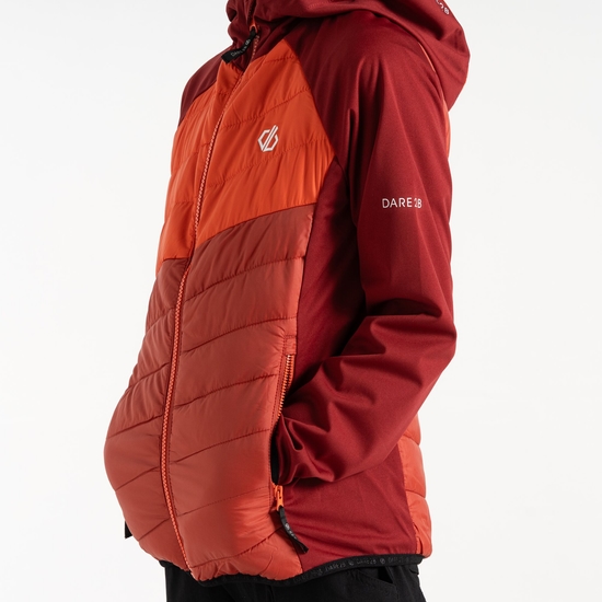 Kids' Explore Hybrid Jacket Syrah Cinnamon Red