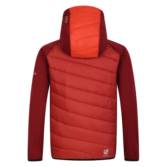 Kids' Explore Hybrid Jacket Syrah Cinnamon Red