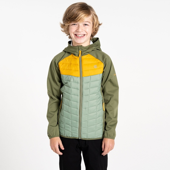 Kids' Explore II Hybrid Jacket Olivine Green 