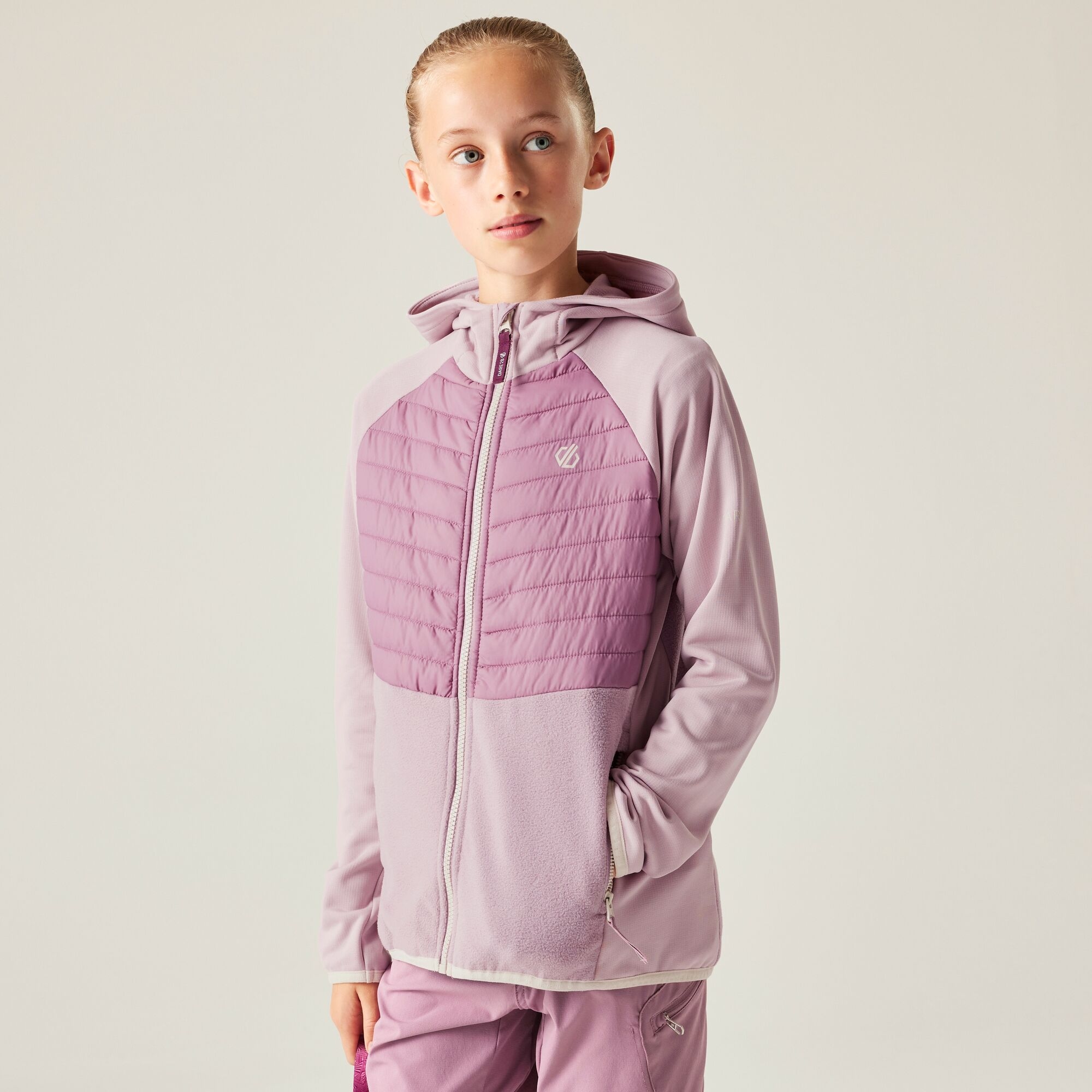Dare 2B Unisex Kids Pink Kids’ Switch Out Hybrid Jacket Size: 9-10 Years