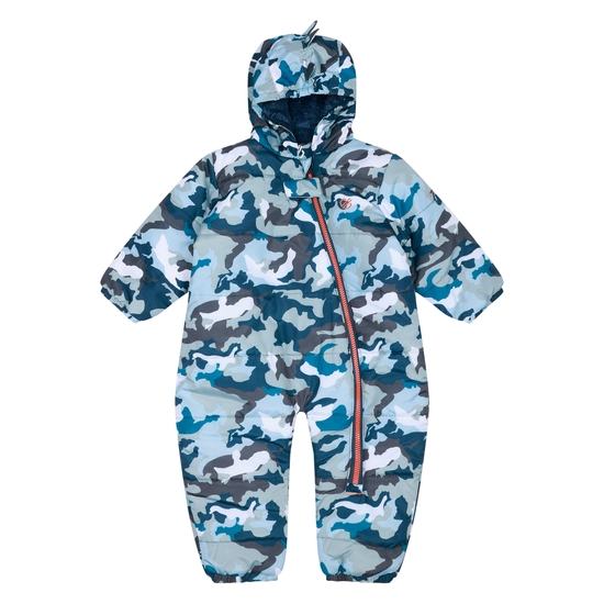 Kids' Bambino II Insulated Snowsuit Blue Camo Print