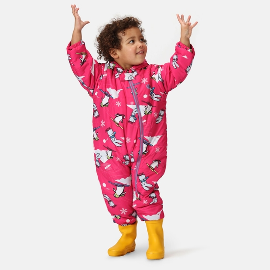 Kids' Bambino II Insulated Snowsuit Pink Snow Animals 