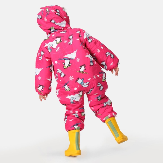 Kids' Bambino II Insulated Snowsuit Pink Snow Animals 