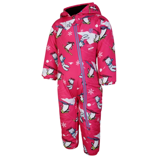 Kids' Bambino II Insulated Snowsuit Pink Snow Animals 