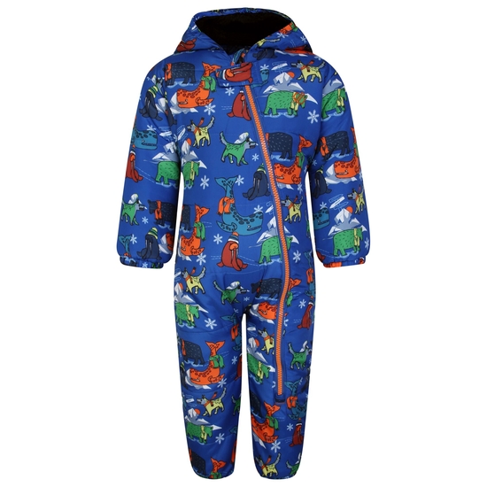 Kids' Bambino II Insulated Snowsuit Blue Arctic Animals 