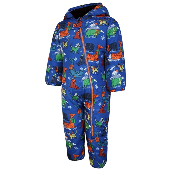 Kids' Bambino II Insulated Snowsuit Blue Arctic Animals 