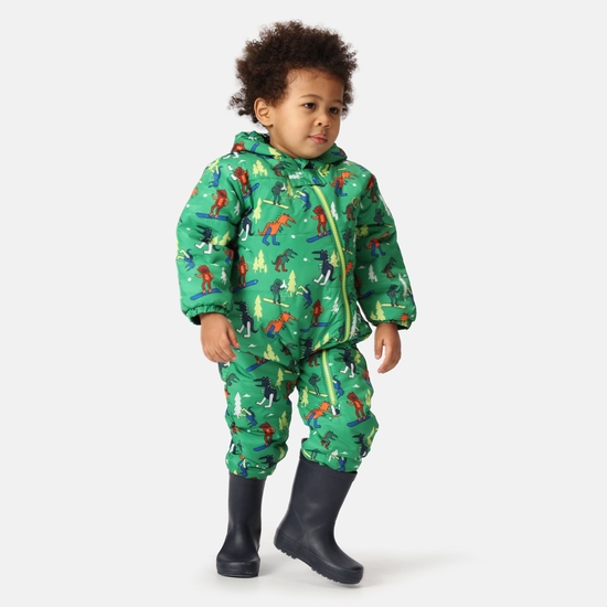 Kids' Bambino II Insulated Snowsuit Trek Green Dinosaur 