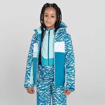 Kids' Humour Recycled Waterproof Ski Jacket Dark Methyl Zebra Print