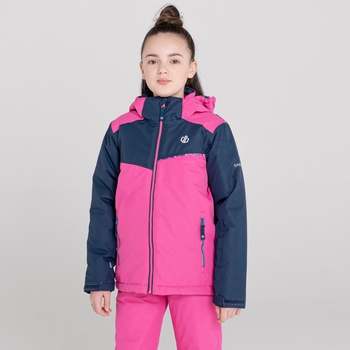 Kids' Impose II Waterproof Ski Jacket Raspberry Rose Nightfall Navy