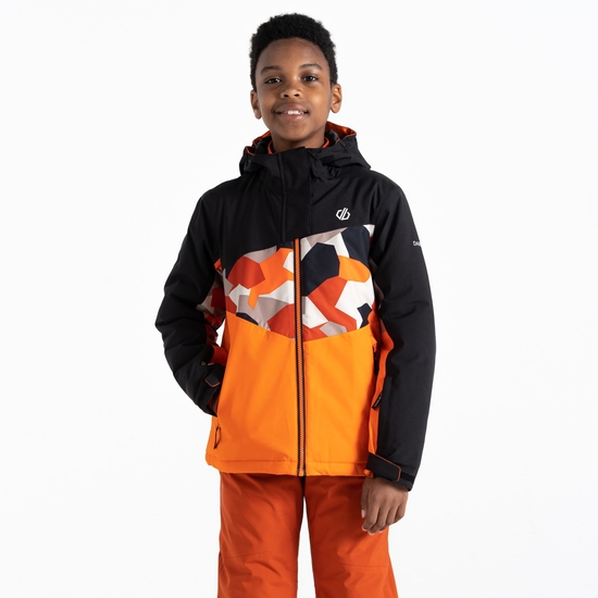 Kids' Humour II Ski Jacket Orange Black Camo 