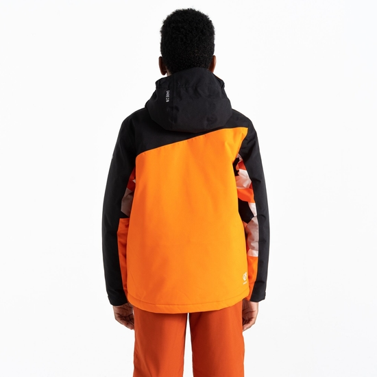 Kids' Humour II Ski Jacket Orange Black Camo 