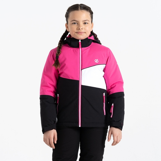 Kids' Steazy Ski Jacket Pure Pink Black 