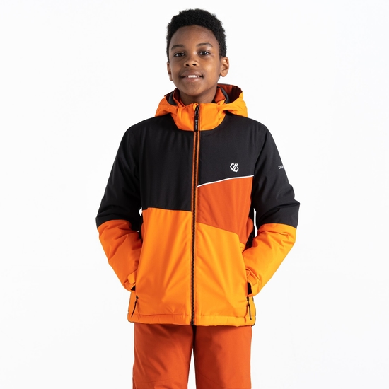 Kids' Steazy Ski Jacket Puffins Orange Black 