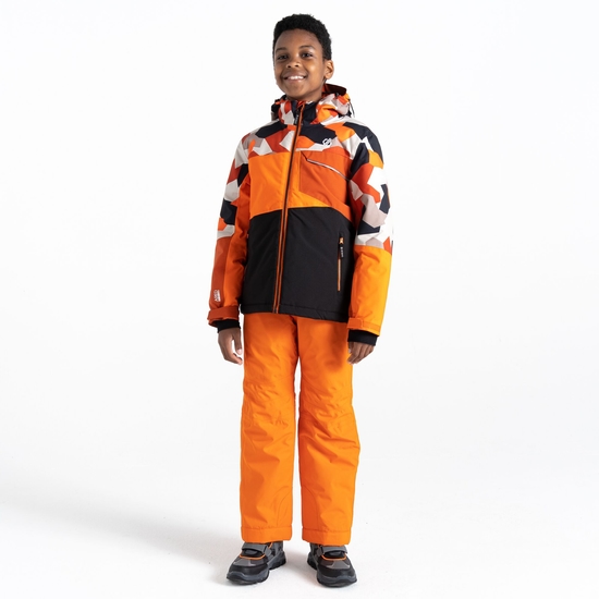 Kids' Traverse Ski Jacket Orange Camo Black 