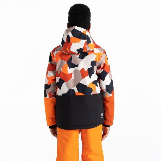 Kids' Traverse Ski Jacket Orange Camo Black 