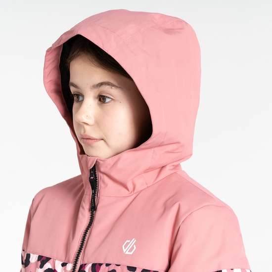 Kids' Liftie Ski Jacket Dusty Rose Cheetah Print