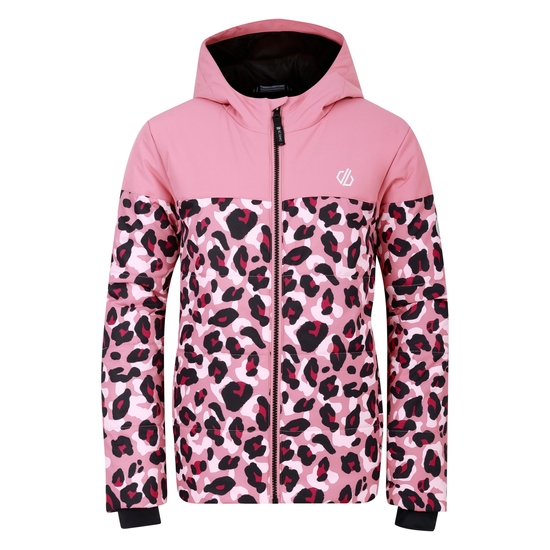 Kids' Liftie Ski Jacket Dusty Rose Cheetah Print