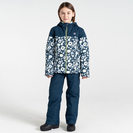 Kids' Liftie Ski Jacket Moonlight Denim Daisy Print
