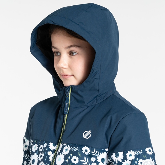 Kids' Liftie Ski Jacket Moonlight Denim Daisy Print