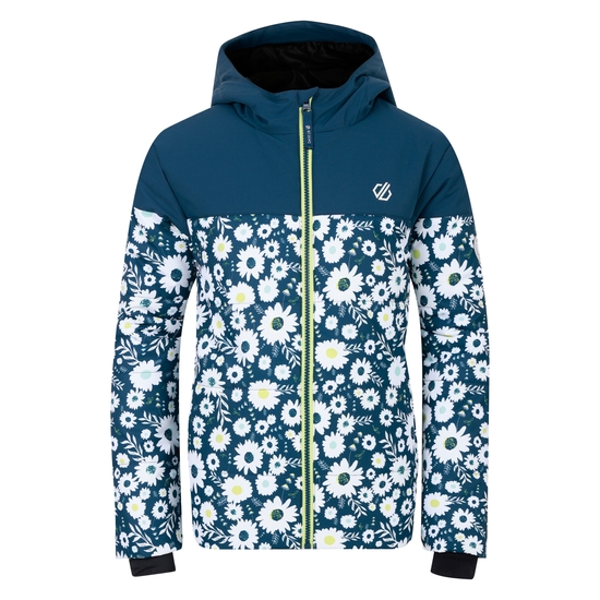 Kids' Liftie Ski Jacket Moonlight Denim Daisy Print
