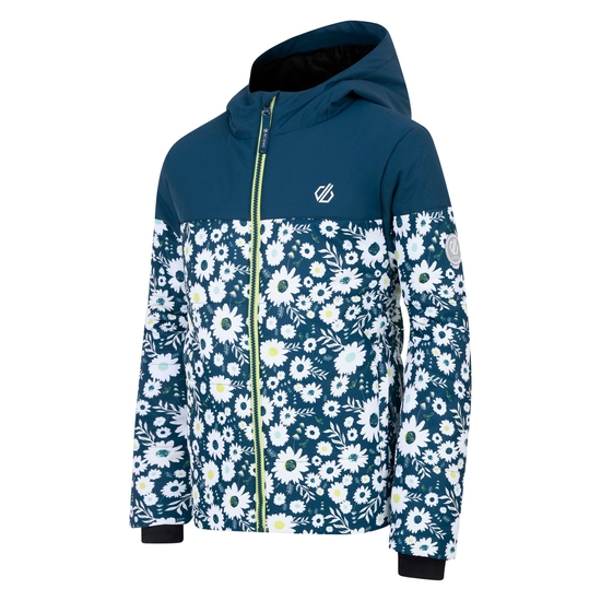 Kids' Liftie Ski Jacket Moonlight Denim Daisy Print
