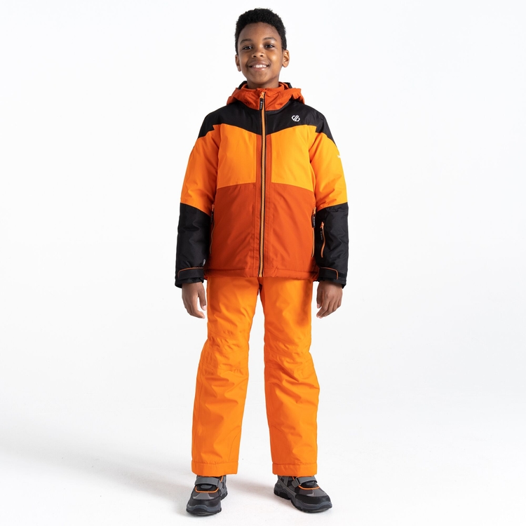 Kids Slush Ski Jacket Puffins Orange Black Dare2B ROW
