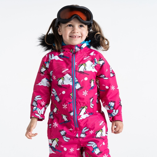 Combinaison de neige Enfant Snowplay Pink Snow Animals
