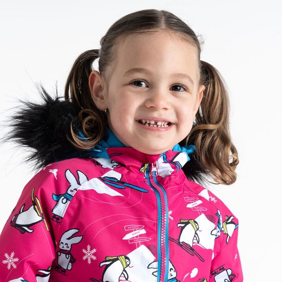 Combinaison de neige Enfant Snowplay Pink Snow Animals