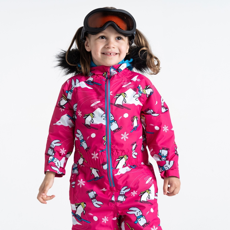 Kids' Snowplay Snowsuit Pink Snow Animals Dare2B ROW