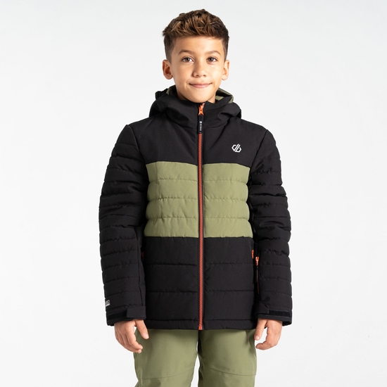 Kids' Cheerful II Ski Jacket Black Olivine Green