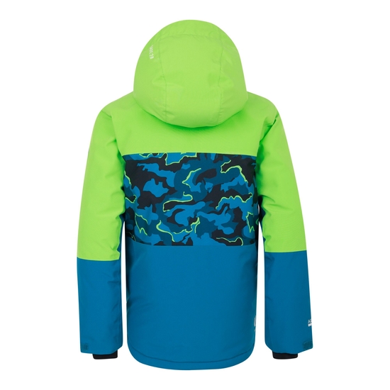 Kids' Traverse II Ski Jacket Green Blue Camo Print