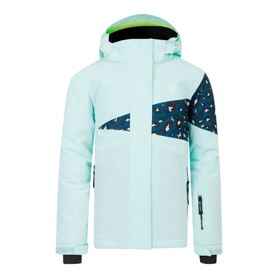 Kids' Humour III Ski Jacket Blue Cheetah Print