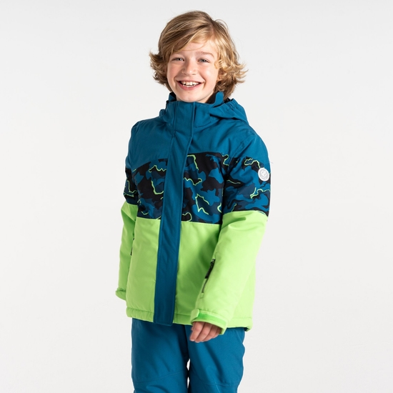 Kids' Humour III Ski Jacket Blue Camo Print